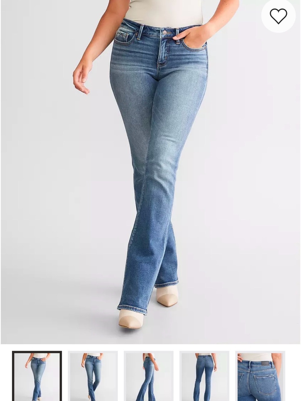 Buckle Women's Flare Jeans - Light Blue Wash
